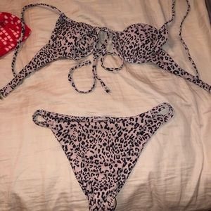 shein cheetah bathing suit